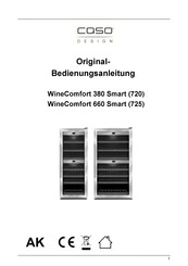 CASO DESIGN 725 Operating Manual