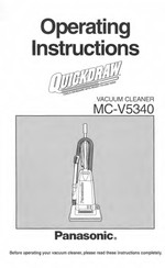 Panasonic QuickDraw MC-V5340 Operating Instructions Manual