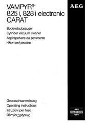 AEG VAMPYR 828i electronic CARAT Operating Instructions Manual
