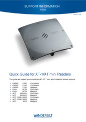 Vanderbilt XT mini Quick Manual