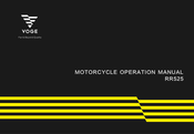 VOGE RR525 Operation Manual
