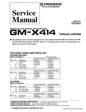 Pioneer GM-X414 X1H/UC Service Manual