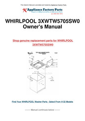 Whirlpool 3XWTW5705SW0 Use & Care Manual