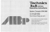 Technics R&B SH-50P1 Operating Instructions Manual