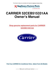 Carrier 52CEA312301AA Owner's Manual