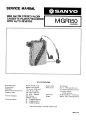 Sanyo MGR150 Service Manual