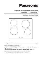 Panasonic KY-R64ARLJPQ Operating And Installation Instructions