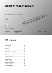 Meijer RTE-80 Instructions And Parts Manual