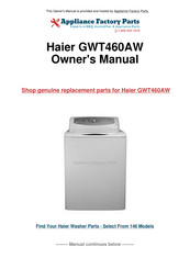Haier GWT460AW Owner's Manual
