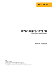 Fluke 1672 User Manual