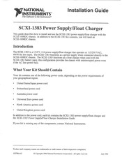 National Instruments SCXI-1383 Installation Manual
