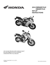 Honda CBR650FA-E 2014 Setup Instructions