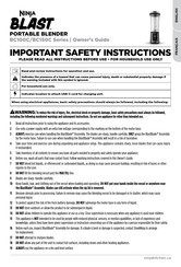 Ninja BLAST BC150C Series Owner's Manual