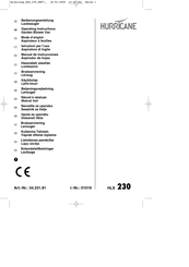 Hurricane 34.331.81 Operating Instructions Manual