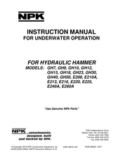 NPK E213 Instruction Manual