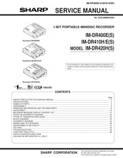 Sharp IM-DR410E Service Manual