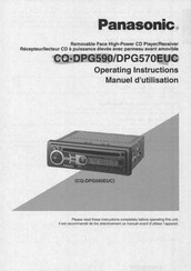 Panasonic CQ-DPG570EUC Operating Instructions Manual