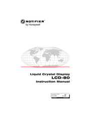 Honeywell NOTIFIER LCD-80 Instruction Manual