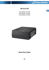 PowerWalker VFD 600 Quick Start Manual