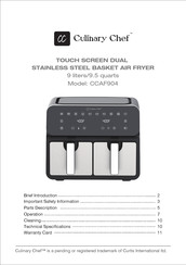 Curtis Culinary Chef CCAF904 Manual
