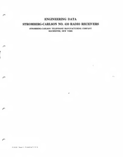 Stromberg-Carlson 430-PFB Engineering Data