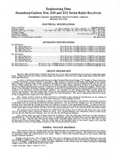Stromberg-Carlson 230 Series Engineering Data