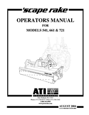 ATI Technologies Scape Rake 541 Operator's Manual
