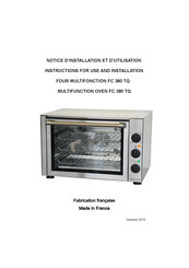 Roller Grill FC 380 TQ Instructions Manual