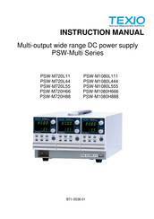 TEXIO PSW-M720H88 Instruction Manual