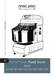 mac.pan MSP 60 User And Maintenance Manual