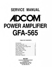 Adcom GFA-565 Service Manual