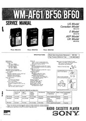 Sony WM-BF56 Service Manual