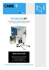 CAME STYLOA-S24 Quick Setup Manual