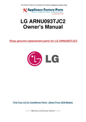 LG ARNU093TJC2 Installation Manual