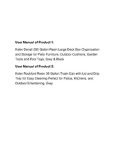 Keter Denali 200 Assembly Instructions Manual