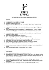 FERN LIVING Ennerdale 10432 Assembly Instructions Manual