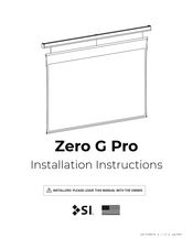 SI Zero G Pro Installation Instructions Manual