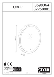 Jysk ORUP 82758001 Manual