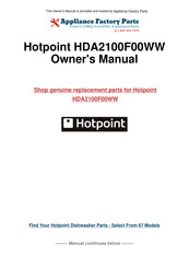 Hotpoint HDA2100F00WW Owner's Manual