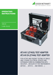 Gossen MetraWatt AT3-III CH Operating Instructions Manual