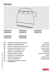 KWC F5DR2001 Installation And Operating Instructions Manual