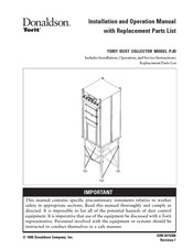 Donaldson Torit PJD Installation And Operation Manual