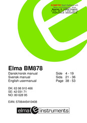 Elma Instruments BM878 Instruction Manual