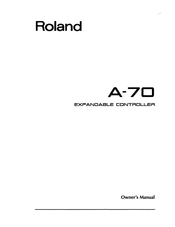 Roland A-70 Owner's Manual