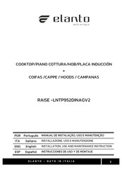 Elanto RAISE LNTP952DINAGV2 Installation, Use And Maintenance Instruction