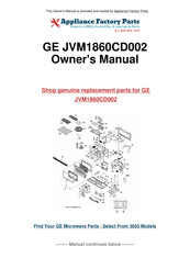 GE JVM1860CD002 Installation Instructions Manual