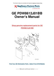 GE Profile PDW8612J01BB Owner's Manual