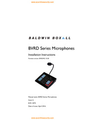 Baldwin Boxall BVRD16 Installation Instructions Manual