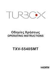 Turbo-x TXV-5540SMT Operating Instructions Manual