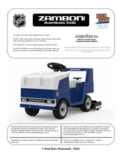 Kool Karz Playground NHL ZAMBONI 552AC Manual